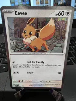 Pokemon TCG Eevee SVP 200 Black Star Promo Cosmos Holo Bleed Double Swirl 🌀 - Image 3