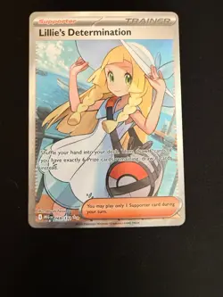 Pokemon TCG Lily’s Determination 169/132 Mega Evolution Full Art NM Rare Holo - Image 1