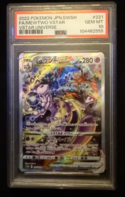 2022 POKEMON JPN SWORD & SHIELD VSTAR UNIVERSE #221 FULL ART/MEWTWO VSTAR PSA 10 - Image 1