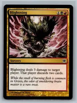Magic The Gathering Shards of Alara 4x Blightning #156/249 MTG TCG CCG Playset - Image 1