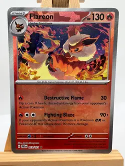 Pokemon Prismatic Evolutions - 013/131 Flareon - Master Ball Reverse - NM/M - Image 1