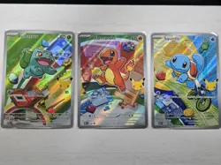 Pokemon TCG First Partner Illustration Collection Series 1 Kanto GEN 1 Starters - Image 1