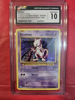 Pokemon Mewtwo 2023 CGC GEM MINT 10 Slab 014/034 Blastoise & Suicune ex Holo ENG - Image 2