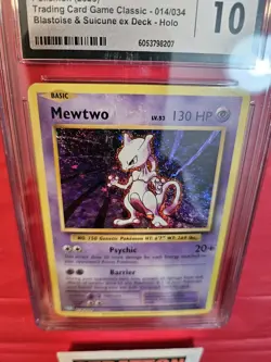 Pokemon Mewtwo 2023 CGC GEM MINT 10 Slab 014/034 Blastoise & Suicune ex Holo ENG - Image 5