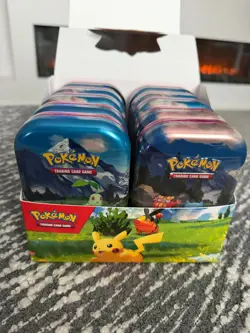 10x Pokemon TCG Ascended Heroes Mini Tins Sealed - With Display Case - Image 1