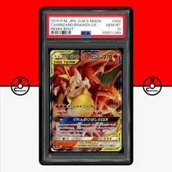 Pokemon PSA 10 Charizard & Braixen GX SM Tag Team Remix Bout 008/064 Japanese - Image 1