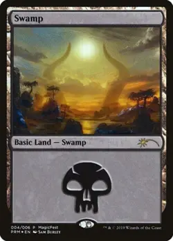 Swamp (2019) -Foil Light Play MTG Promos: Magicfest Cards - Image 1