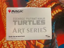 Magic The Gathering TMNT Turtle Van Art Card Gold Signature - Image 2