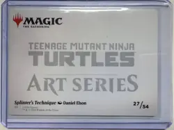 Splinter's Technique #27 / 54 (Gold-Stamped) Art Card TMNT MINT ENG MTG - Image 2
