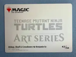 Bebop, Skull & Crossbones Art Card (Gold-Stamped Signature) 42/54 MTG TMNT NM - Image 2