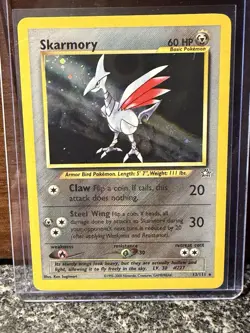 Pokemon TCG Skarmory Neo Genesis Holo Rare Card 13/111 - Image 2