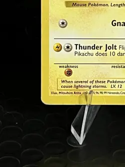 Pikachu Red Cheeks Shadowless Base Set 58/102 Non Holo Pokemon TCG Card - Image 5