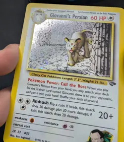 Giovanni's Persian 8/132 Gym Challenge Holo Pokemon Card WOTC 2000 - Excellent - Image 3