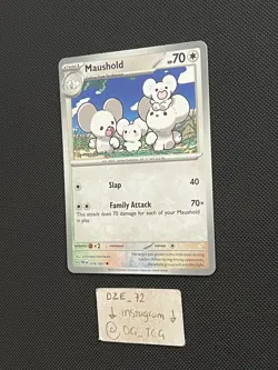 Pokemon Paldean Fates - Maushold - 074/091 - Reverse Holo - M/NM - Image 4