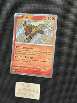 Pokemon Paldean Fates - Entei - 112/091 - Baby Shiny Holo - M/NM - Image 4
