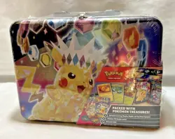 RARE Pokemon Surging Sparks 2024 Fall Collectors Chest Factory Sealed Tin - Image 1