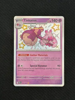 Pokemon TCG Scarlet & Violet Paldean Fates Tinkaton Shiny Holo 167/091 - Image 1