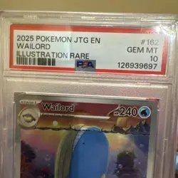 PSA 10 Pokemon Wailord Journey Together Illustration Rare #162/159 GEM MINT - Image 2