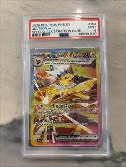 2025 POKEMON PRE EN-PRISMATIC EVOLUTIONS #153 JOLTEON EX PSA 9 - Image 1