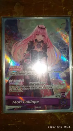 hololive OFFICIAL CARD GAME Mori Calliope Foil PR hBP02-007 Purple - Image 1