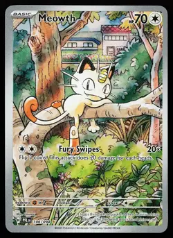Meowth 106/094 Holo Illustration Rare Phantasmal Flames Pokemon Card - Image 1