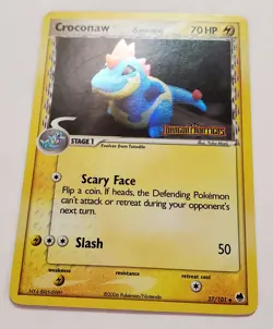 Croconaw 27/101 Reverse Holo Stamp Pokemon TCG Card EX Dragon Frontiers 2006 - Image 2