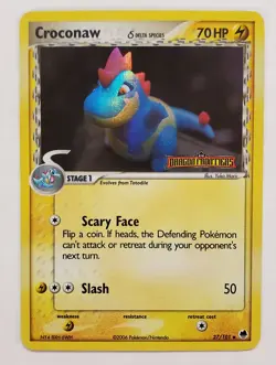 Croconaw 27/101 Reverse Holo Stamp Pokemon TCG Card EX Dragon Frontiers 2006 - Image 3
