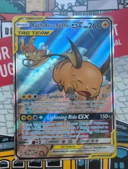 Raichu Alolan Raichu GX Card 221/236 Unified Minds Pokemon Card - Image 1