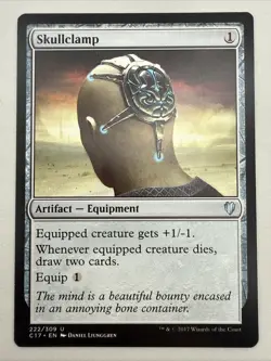 Skullclamp x1 MTG Commander 2017 1x Magic Excellent Light Play EX LP - Image 1