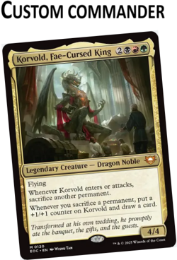 Korvold Fae-cursed king Custom Commander Deck MTG Magic the Gathering - Image 1