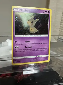 2017 Mimikyu Pokemon Sun & Moon Black Star Promo SM29 Cosmos Holo - Image 1