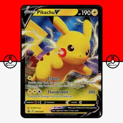 Pokemon Pikachu V SWSH061 Ultra Rare Black Star Promo #2 NM - Image 1