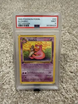 Pokemon TCG Slowbro Fossil 1st Edition #43/62 PSA 9 Regular Uncommon 1999 - Image 1