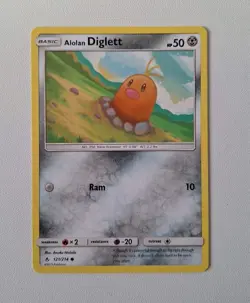 Alolan Diglett 121/214 (Common) – Pokemon Unbroken Bonds 2019. Mint Condition. - Image 1