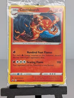 Centiskorch 039/202 Non Holo Rare - 2020 Pokemon Gamestop Promo SEALED - Image 1