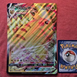 Pokemon Crown Zenith: Pikachu VMAX SWSH286 Jumbo Promo - NM - Image 1