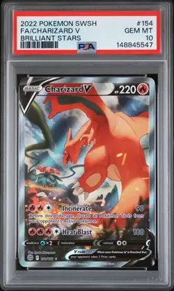 Charizard V 154/172 PSA 10 Pokemon Brilliant Stars Alt Art - Image 1
