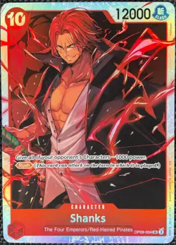 One Piece Shanks OP06-004 Emperors in a New World Super Rare NM - Image 1