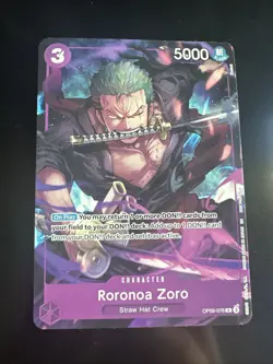 One Piece TCG - Welcome Promo - Roronoa Zoro - Full Art - OP09/076 - NM - Image 1