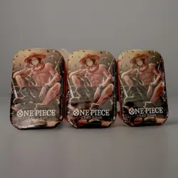 Set Of 3 One Piece TCG Tin Pack Set Vol. 2 New Factory Sealed - Image 1
