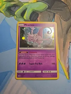 Pokemon TCG Mewtwo Holo Rare SM77 Black Star Promo Sun & Moon - Image 2