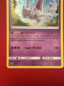 Pokemon TCG Mewtwo SM77 Cosmic Holo Black Star Promo Card- LP/EX - Image 2