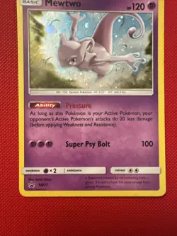 Pokemon TCG Mewtwo SM77 Cosmic Holo Black Star Promo Card- LP/EX - Image 3