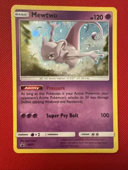 Pokemon TCG Mewtwo SM77 Cosmic Holo Black Star Promo Card- LP/EX - Image 4