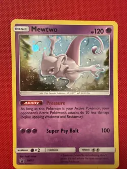 Pokemon TCG Mewtwo SM77 Cosmic Holo Black Star Promo Card- LP/EX - Image 5