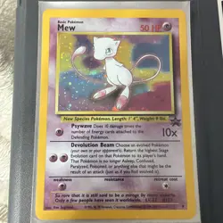 Pokemon Card Mew Holographic Black Star Promo #9 Card 1999-2000 NM SWIRL - Image 1