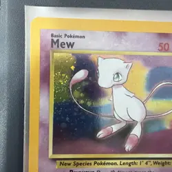 Pokemon Card Mew Holographic Black Star Promo #9 Card 1999-2000 NM SWIRL - Image 2