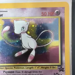 Pokemon Card Mew Holographic Black Star Promo #9 Card 1999-2000 NM SWIRL - Image 3