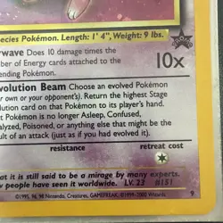 Pokemon Card Mew Holographic Black Star Promo #9 Card 1999-2000 NM SWIRL - Image 4