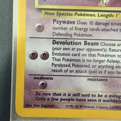 Pokemon Card Mew Holographic Black Star Promo #9 Card 1999-2000 NM SWIRL - Image 5